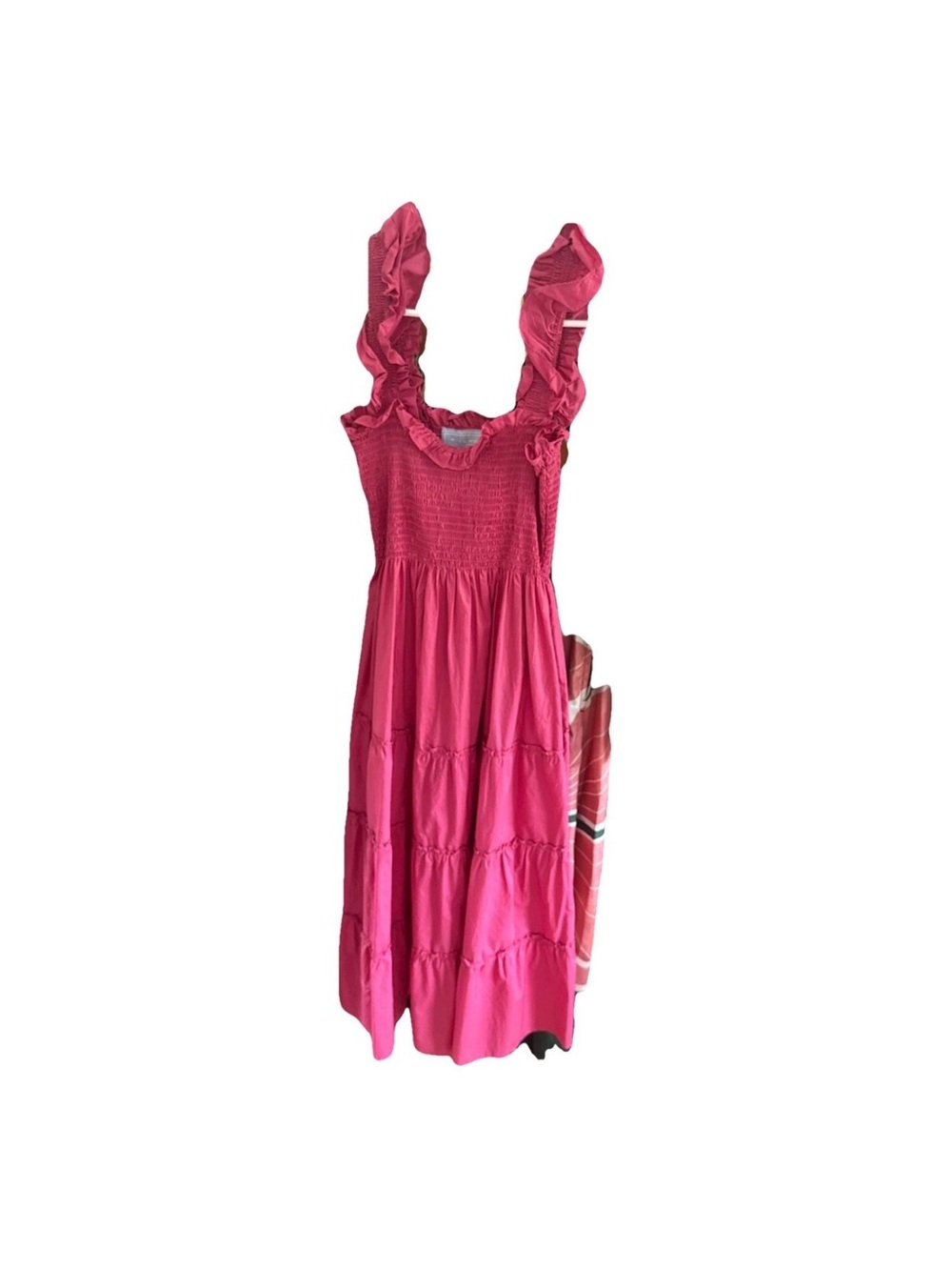 Hill House Girls' Ruffled Strap Dress in Hot Pink
